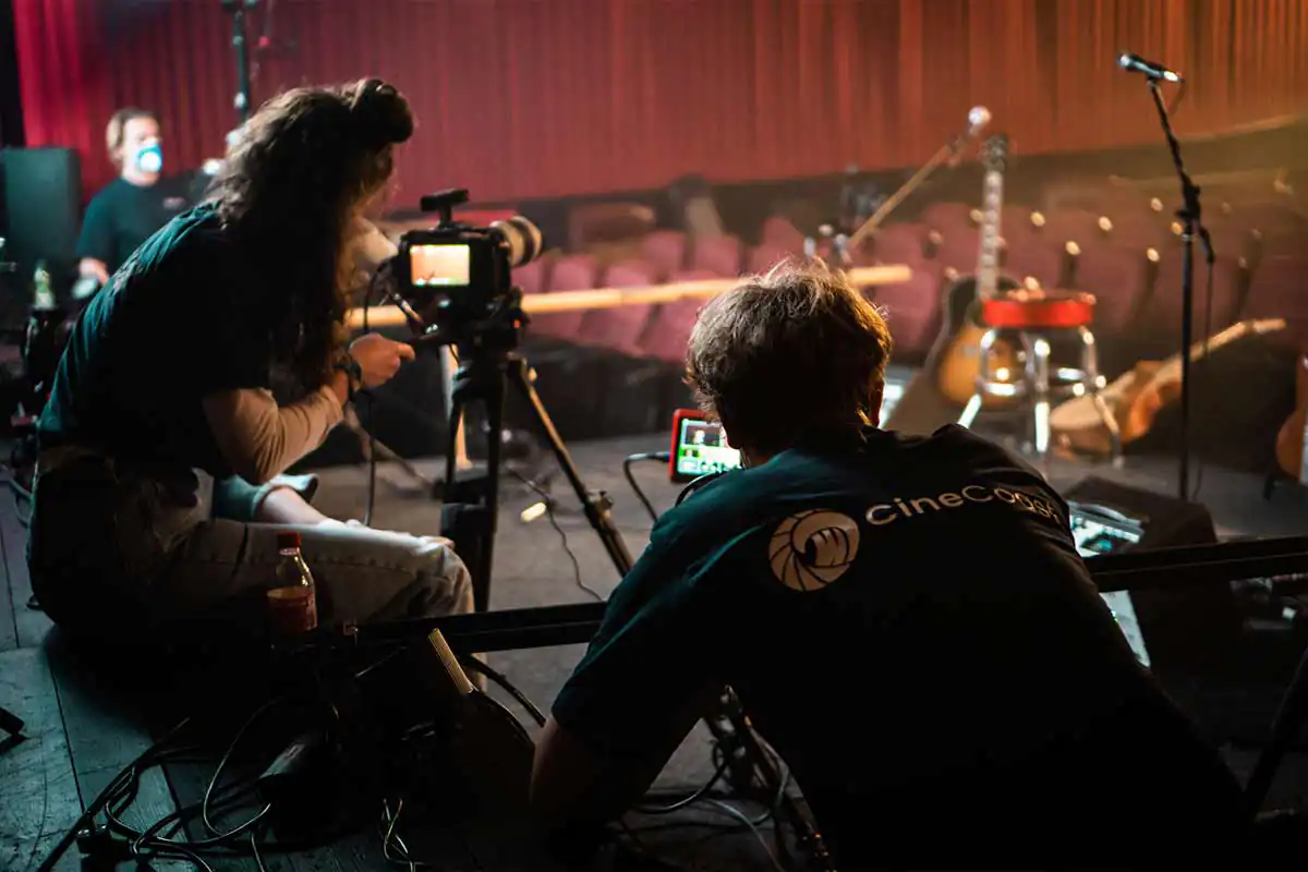 Multicam Livestream Konzert Mehrere Kameraleute bei einem Livestream Konzert